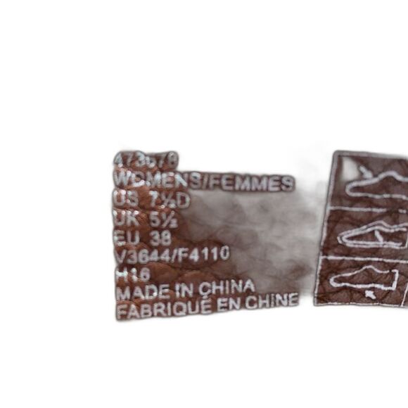 Lands' End Tall Boots Size Cognac Brown Pebbled Leather Riding Zip Size 7.5 Work - Picture 10 of 10